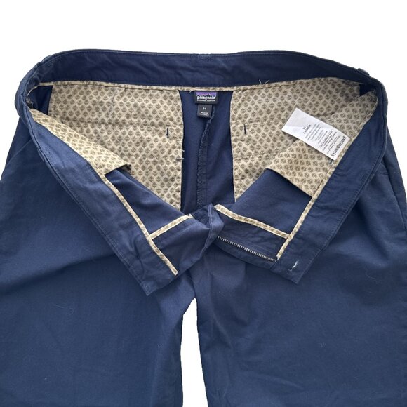 Patagonia Women's Capri Pant Size 14 Navy Blue Organic Cotton pockets high rise - Picture 3 of 10